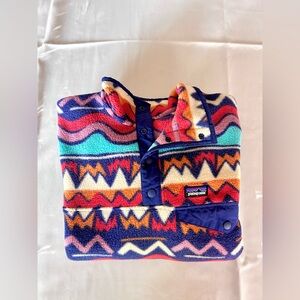 PATAGONIA COLORFUL FLEECE BUTTON UP | SZ KIDS XL/14 | GREAT CONDITION.
